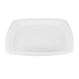 Assiette Carrée Canne à Sucre Blanc 250mm (125 Utés)
