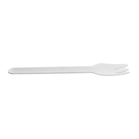 Fourchette en Canne à Sucre Blanc 16cm (50 Utés)