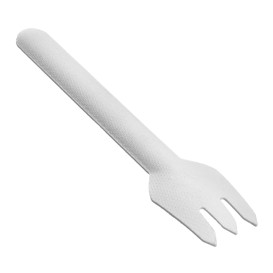 Fourchette en Canne à Sucre Blanc 16cm (50 Utés)