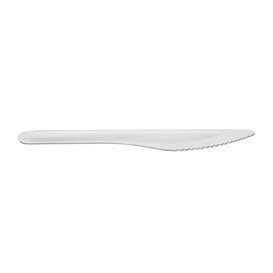Couteau en Canne à Sucre Blanc 16cm (50 Utés)