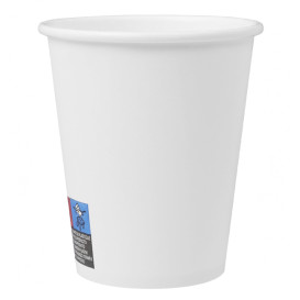 Gobelet en Carton sans Plastique 9 Oz/250ml "Colors" Blanc Ø8cm (20 Utés)