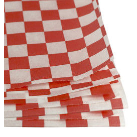 Papier Ingraissable “Vichy” Rouge 28x31cm (1000 Utés)