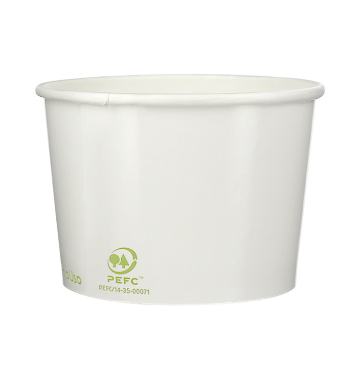 Pot à glace en Carton Ecologique 260ml (55 Unités) Pot à glace en Carton Ecologique 260ml (55 Unités)