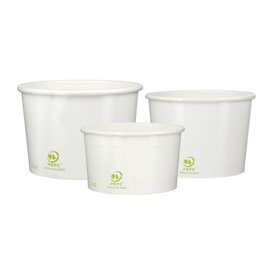 Pot à glace en Carton Ecologique 100ml (65 Unités)