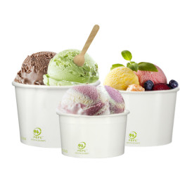 Pot à glace en Carton Ecologique 100ml (65 Unités)