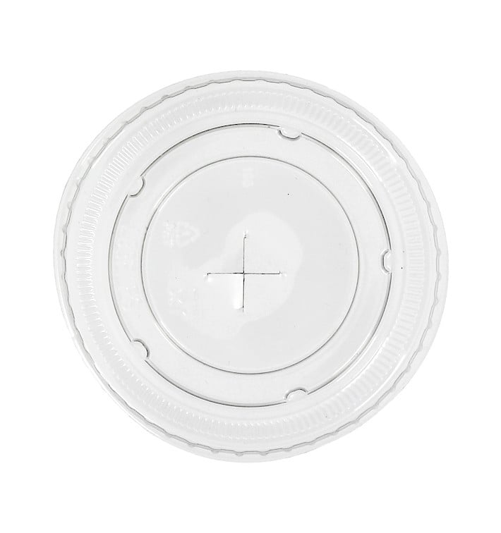 Courvercle PET plate avec croix Transparent Ø8,5cm (1.000 Utés) Courvercle PET plate avec croix Transparent Ø8,5cm (1.000 Utés)