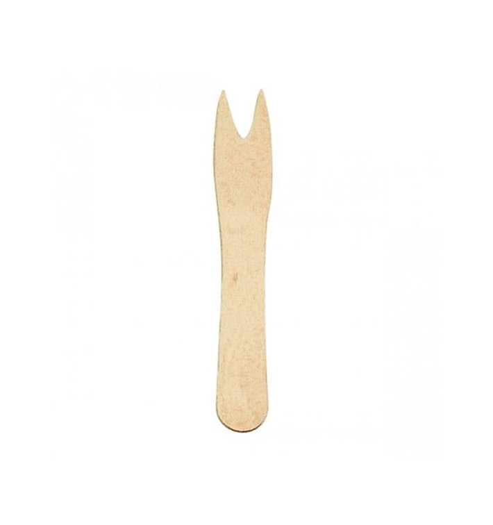 Mini Fourchette en bois 85mm (1000 Unités) Mini Fourchette en bois 85mm (1000 Unités)