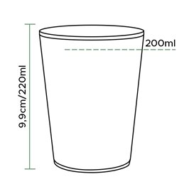 Gobelet jetable en PP, transparent, Mono-cup, 2dl