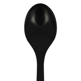 Petite Cuillère réutilisable PP minéral "Hercules" Noir 130mm (50 Utés) 