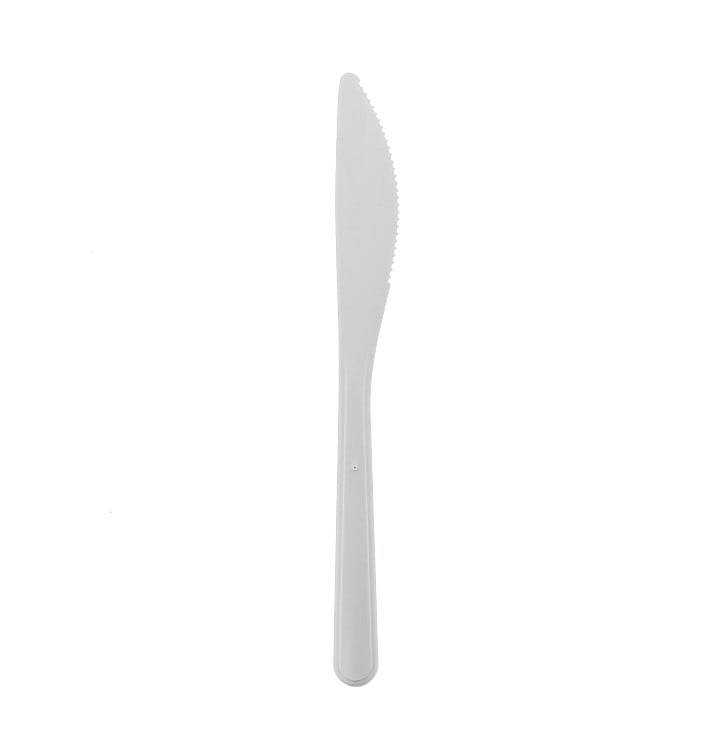 Couteau réutilisable PP minéral "Hercules" Blanc 185mm (50 Utés) Couteau réutilisable PP minéral "Hercules" Blanc 185mm (50 Utés)