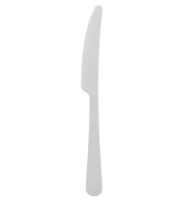 Couteau réutilisable PP Minéral "Gaia" Blanc 197mm (10 Utés)