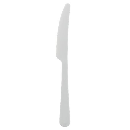 Couteau Réutilisable Durable PP Minéral "Plus" Blanc 19,8cm (10 Utés)