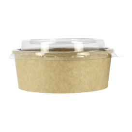 Pot en Carton Kraft-Kraft avec couvecle RPET 25 Oz/750 ml (300 Utés)