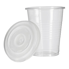 Gobelet PP Transparent 240ml + Couvercle Croix de Voyage PS Ø7,4cm (1.000 Utés)