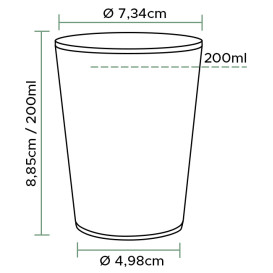 Gobelet PP Transparent 240ml + Couvercle Croix de Voyage PS Ø7,4cm (1.000 Utés)