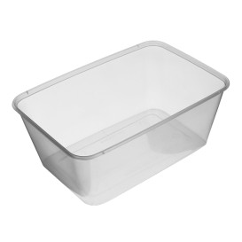 Barquette et Couvercle Plastique Transparent 1.000ml (300 Utés)