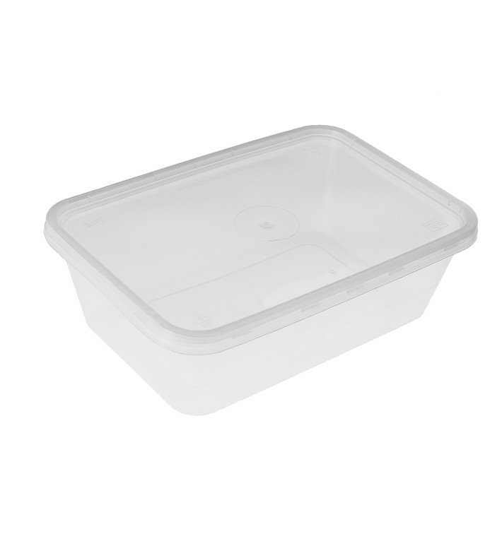 Barquette et Couvercle Plastique Transparent 750ml (50 Utés) Barquette et Couvercle Plastique Transparent 750ml (50 Utés)