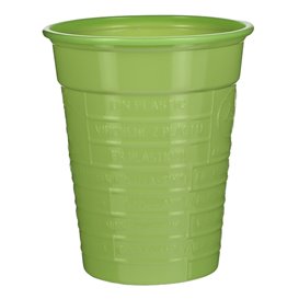 Gobelet Plastique PS Vert citron 200ml Ø7cm (50 Utés)