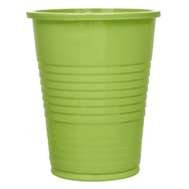 Gobelet Plastique PS Vert citron 200ml Ø7cm (50 Utés)