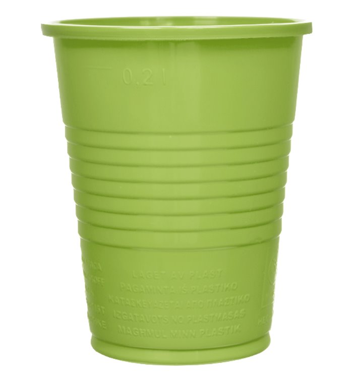 Gobelet Plastique PS Vert citron 200ml Ø7cm (50 Utés) Gobelet Plastique PS Vert citron 200ml Ø7cm (50 Utés)