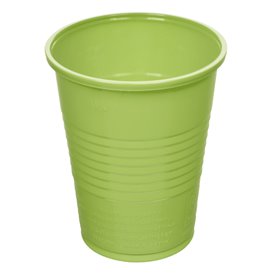 Gobelet Plastique PS Vert citron 200ml Ø7cm (50 Utés)