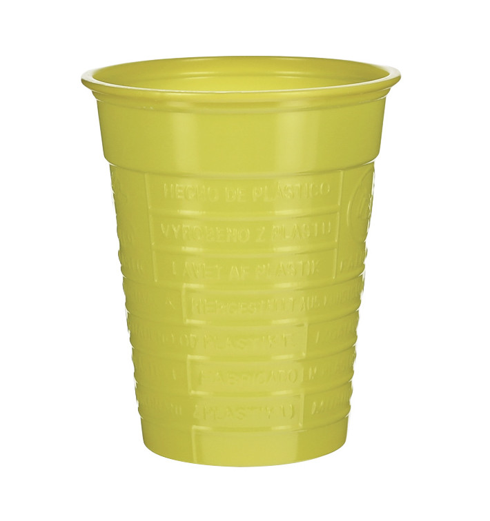 Gobelet Plastique PS Jaune 200ml Ø7cm (50 Utés) Gobelet Plastique PS Jaune 200ml Ø7cm (50 Utés)