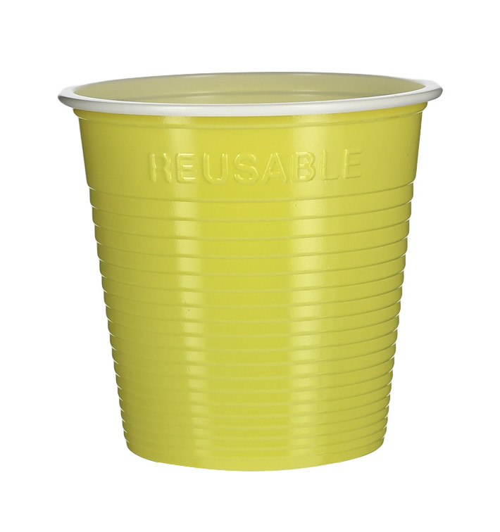 Gobelet Plastique PS Bicolore Jaune 230ml (30 Utés) Gobelet Plastique PS Bicolore Jaune 230ml (30 Utés)