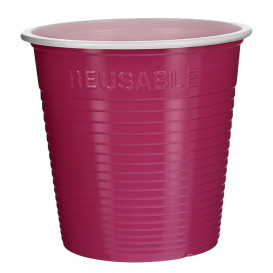 Gobelet Plastique PS Bicolore Fuchsia 230ml (420 Utés)