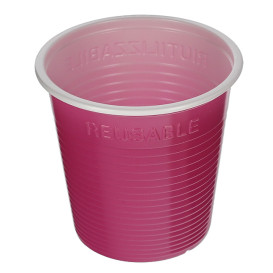 Gobelet Plastique PS Bicolore Fuchsia 230ml (30 Utés)