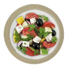 Assiette en Bagasse Biodégradable Blanc Ø17,5cm (10 Utés)