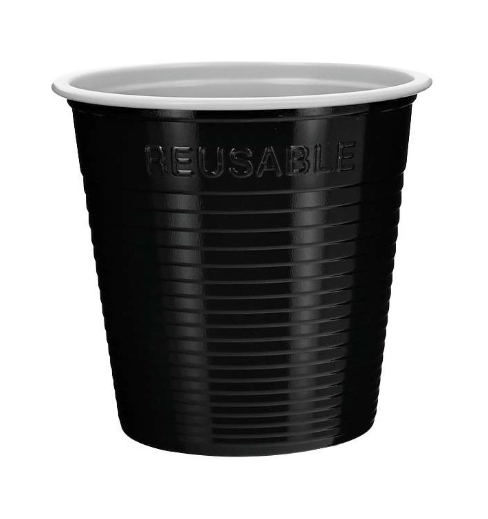 Gobelet Réutilisable PS Bicolore Noir 230ml (30 Utés) Gobelet Réutilisable PS Bicolore Noir 230ml (30 Utés)