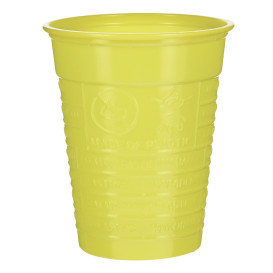 Gobelet Plastique PS Jaune 200ml Ø7cm (50 Utés)