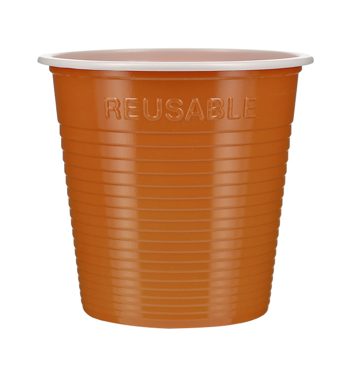 Gobelet Économique Réutilisable PS Bicolore Orange 230ml (420 Utés) Gobelet Économique Réutilisable PS Bicolore Orange 230ml (420 Utés)