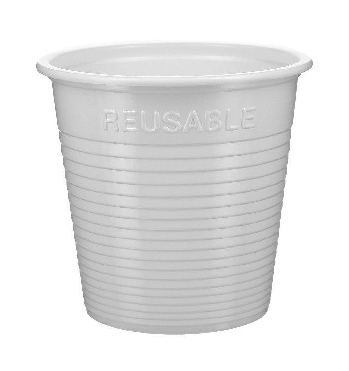 Gobelet Économique Réutilisable PS Blanc 160ml (30 Utés) Gobelet Économique Réutilisable PS Blanc 160ml (30 Utés)