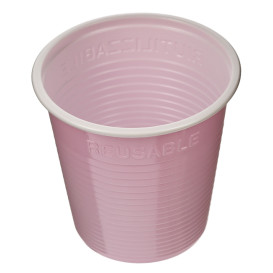Gobelet Économique Réutilisable PS Bicolore Rose 230ml (30 Unités)