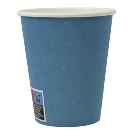 Gobelet en Carton sans Plastique 9 Oz/250ml "Colors" Bleu Ø8,0cm (300 Utés)