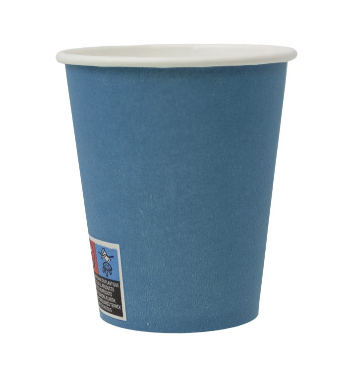 Gobelet en Carton sans Plastique 9 Oz/250ml "Colors" Bleu Ø8,0cm (300 Utés) Gobelet en Carton sans Plastique 9 Oz/250ml "Colors" Bleu Ø8,0cm (300 Utés)