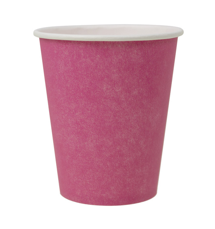 Gobelet en Carton sans Plastique 9 Oz/250ml "Colors" Rose Ø8,0cm (20 Utés) Gobelet en Carton sans Plastique 9 Oz/250ml "Colors" Rose Ø8,0cm (20 Utés)