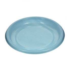 Assiette Plate Réutilisable Economique PS Bleu Clair Ø22cm (25 Utés)