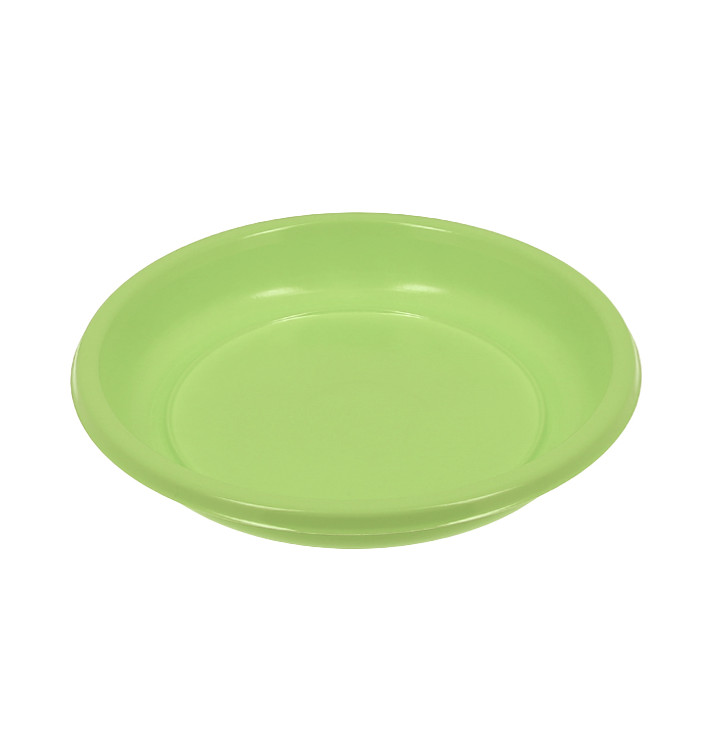 Assiette Creuse Réutilisable Economique PS Vert Citron Ø20,5cm (25 Utés)