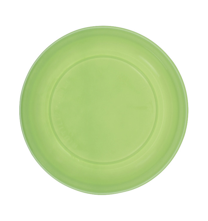 Assiette Plate Réutilisable Economique PS Vert Citron Ø22cm (200 Utés)