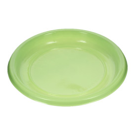 Assiette Plate Réutilisable Economique PS Vert Citron Ø22cm (25 Utés)