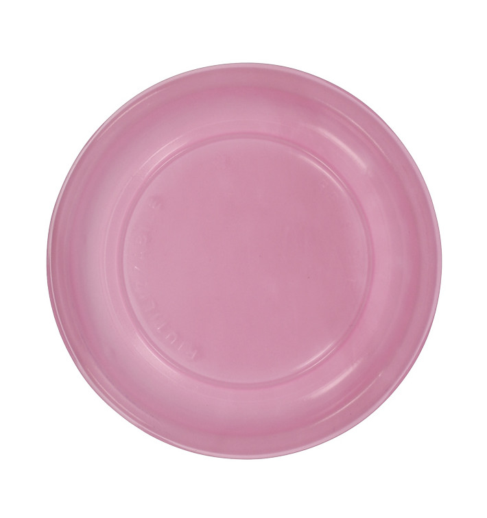 Assiette Plate Réutilisable Economique PS Rose Ø22cm (25 Utés) Assiette Plate Réutilisable Economique PS Rose Ø22cm (25 Utés)