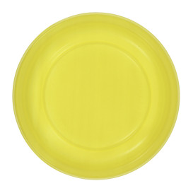 Assiette Plate Réutilisable Economique PS Jaune Ø22cm (200 Utés)