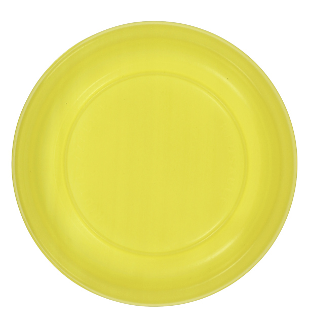 Assiette Plate Réutilisable Economique PS Jaune Ø22cm (25 Utés)