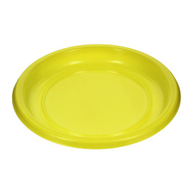 Assiette Plate Réutilisable Economique PS Jaune Ø22cm (25 Utés)