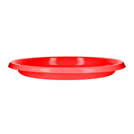 Assiette Plate Réutilisable Economique PS Rouge Ø22cm (25 Utés)