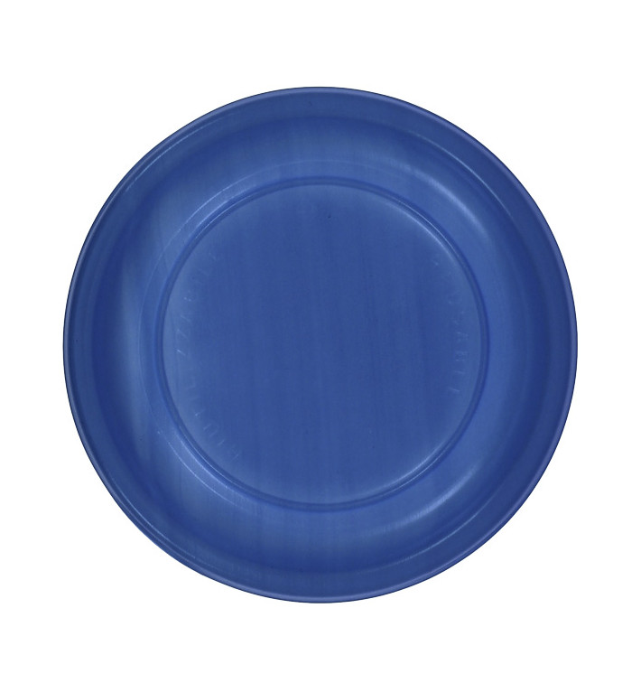 Assiette Plate Réutilisable Economique PS Bleu foncé Ø22cm (25 Utés)