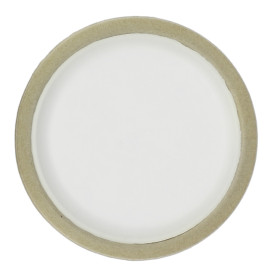 Assiette en Bagasse Biodégradable Blanc Ø22,5cm (120 Utés)