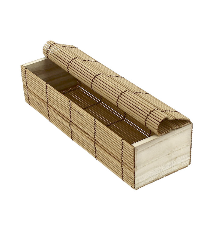 Boîte en Bambou Sushi 23x8x6cm (24 Utés.) Boîte en Bambou Sushi 23x8x6cm (24 Utés.)